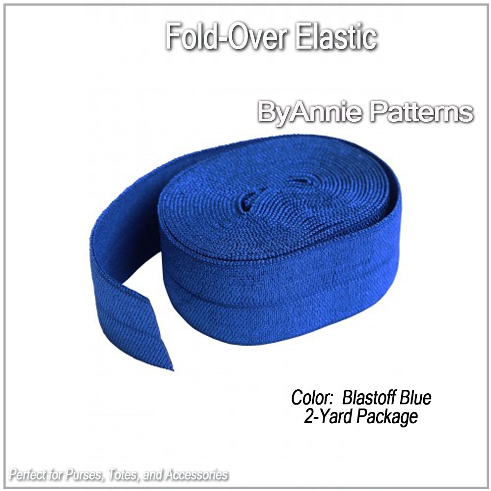 Fold-Over Elastic - 20mm - 2 Yards - Blastoff Blue – SewBatik